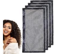 Length N Lock Hair Stretcher, Length-n-Lock, Length N Lock Mesh Wrap, Moonlit Ringlets for Curly Hair, Curly Hair Net Wrap to Prevent Shrinkage (B 4PCS)