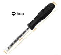 Length Repairs 5mm Slotted Small Cross Hand Tool for Screwdriver and Magnetic Tip 146mm Mini Compatible Having Toys and Electr (Slotted Screwdriver)