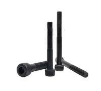 Lengthened Over Long 200mm M2 M2.5 M3 M3.5 M4 M5 M6 M8 Black Grade 12.9 Alloy Steel Hexagon Hex Socket Head Cap Bolt Screw(55mm,10pcs M5)