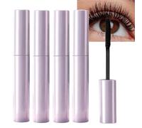 Lengthening and Volumizing Mascara, Water Resistant Fiber Mascara,Smudge-Proof Long Lasting Curl Máscara, Upgrade Curl Lightweight Tubing Máscara, New Waterproof Mas/cara for Mature Lashes (4pcs)