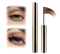 Lengthening Waterproof Quick Drying Curl Mascara, 2026 Ultra-Fine Quick-Dry Mascara, Upgrade 3D Curling Eyelash, Iron Wand Eyelash Smudge Proof No Clumping (Brown)