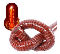 Lengths 1m-10m Silicone Flexible Brake Cooling Duct, Flame Retardant HVAC Ducting with 2 Clamps & Steel Support for Ventilation, Exhaust, Drying, and Cooling Applications(225mm(8 7/8"),L-1m(