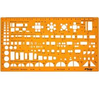 Leniar Architectural Drawing Stencil - 1:100 Sanitary Template - Technical Drawing Stencil for Interior Design