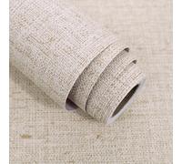 lenify Beige Grasscloth Peel and Stick Wallpaper Textured Contact Paper 15.7inch x 118.1inch Faux Linen Vintage Grasscloth Contact Paper Self Adhesive Removable Wallpaper Vinyl