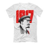 Lenin Men T Shirt 1917 Revolution Print White