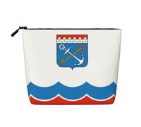 Leningrad Flag Faux Linen Makeup Pouch-Lightweight Travel Case
