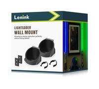 Lenink 2 Pack Lightsaber Wall Mount, Holder Rack Compatible with Galaxy’s Edge Lightsabers and Most (Black)