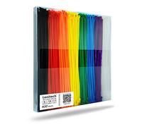Lenitech 8 Inch 400 Pcs Multi-Purpose Cable Ties, Assorted Colored