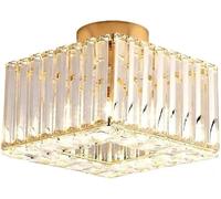 LENIUKS Modern Crystal Ceiling Light, Gold, 23cm x 17cm x 10cm, Indoor, Bedroom, Dining Room, Living Room, Kitchen, Corridor, Entrance Passage, Foyer, Balcony