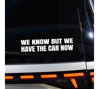 Leniutor 2pcs Anti Elon Car Stickers We Know But We Have The Car Now Decals - Waterproof Vinyl Funny Elon Bumper Sticker for Motorcycle, Helmet, Laptop, Wall (2, Rectangle)