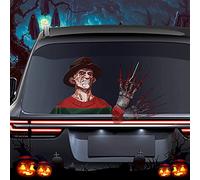 Leniutor Halloween Rear Wiper Decal, Horror Scary Film Figure Killer Wiper Sticker for Car Rear Window Windshield for SUV Car Stickers and Decals Halloween Car Decoration