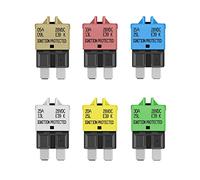 LENKRAD 6 Packs Fuse Circuit Breaker Low Profile ATC/ATO Resettable Fuse 5A 10A 15A 20A 25A 30A (Mixed), 12V-32V