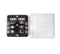 LENKRAD 6 Way Fuse Block Negative Bus - ATC/ATO Fuse Box with Ground, LED Light Indication & Protection Cover, Bolt Connect Terminals for Car Marine RV Truck