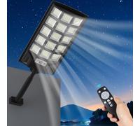 Lenlun Solar Lights Outdoor, 600W 200000LM 6500K LED Solar Powered Motion Sensor Street Lights Garden, IP65 Waterproof Wall Lamp Security Light for Garden, Yard, Porch