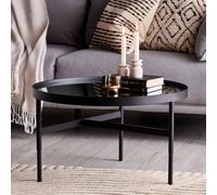 Lennie Mirror Glass Coffee Table black