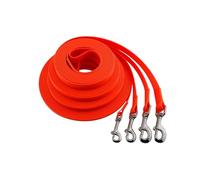 LENNIE Waterproof Recall Lead for Small and Large Dogs, Made in Germany, Easycare, 5 m, 8 m, 10 m, 15 m Dog Lead with Hand Loop, Lightweight, Robust [Neon Orange, 8 mm (up to 10 kg), 15 m]