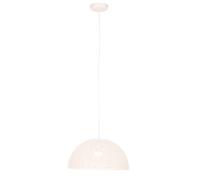 lennon dome shaped iron pendant light in white