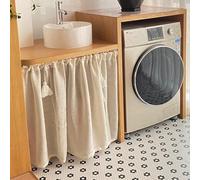 LENNOSIL Under Sink Curtain, Short Curtains for Kinchen, Half Curtains for Window, Privacy Curtain Tiers, Under Sink Skirt for Bathroom(100 * 52cm)