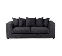Lennox Sofa Set 3 Seater SquareBoxx Black One Size