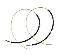 Lenny & Eva Confetti Earrings with Delicate Miyuki Glass and Gold Plated Beads, 2-3mm Collection, Yellow Gold, No Gemstone