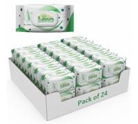 LENO Antibacterial Wet Wipes - Multipurpose Cleansing Wipes (1344 Sheets), Gentle Yet Effective Hydrating Face Wipes (Pack of 24)