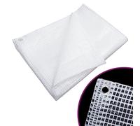 Leno Tarpaulin 140 g/m² White 3 x 4 m with Aluminium Eyelets Tear-Resistant Weatherproof Protective Tarpaulin for Garden, Construction, Camping and Outdoor as Cover, Wind Protection and Rain Cover