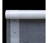 Leno Tarpaulin White 1.5 x 5 m 260 g/m² Tear-Resistant Weatherproof with Eyelets Edge Reinforcement UV-Resistant for Garden, Construction, Car, Boat, Camping, Furniture, Trailer, Outdoor Protection