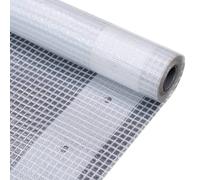 Leno Tarpaulin White 4 x 6 m 260 g/m² Tear-Resistant Weatherproof UV-Resistant with Eyelets and Edge Reinforcement for Garden, Car, Boat, Camping and Outdoor Construction Protection Against Rain and