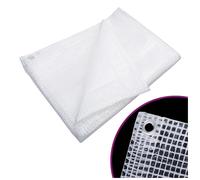 Leno tarpaulin White 6 x 8 m LDPE reinforced HDPE mesh 140 g/m² alu eyelets