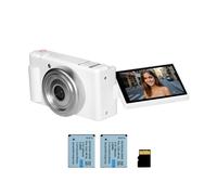 Lenofocus 5K Digital Camera, 80MP Cameras for Photography, 270° Flip Screen Digital Camera with Autofocus 18X Zoom Image Stabilization 32GB Card 2 Batteries for Teens Adults Beginners, Vlogging Camera