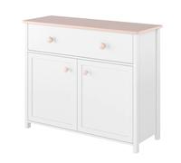lenoir kids sideboard with 2 doors 1 drawer in matt white