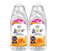 Lenoor Steamer & Ironing Water 1L - Scented Iron Water for Clothes Steamers & Irons - Anti-Limescale Formula - Fresh Laundry Fragrance by Nest & Nibbles (Pack of 2, Summer Breeze)