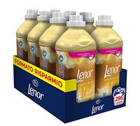 Lenor Concentrated Washing Machine Softener, 296 Washes (8 x 37), Gold and Vanilla Flowers, Maxi Format, Softening Action, Long Lasting Freshness, All Garments