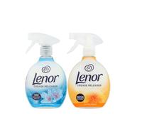 Lenor CREASE RELEASE Spray Bundle, 500ml (Pack of 2), SPRING AWAKENING & SUMMER BREEZE - Iron in a Bottle Wrinkle Remover, Fabric Refresher & Odour Eliminator for Clothes and Bedding