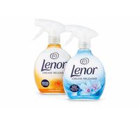 Lenor Crease Release Spray - SPRING AWAKENING & SUMMER BREEZE | Iron in a Bottle Fabric Wrinkle Remover, Static Reducer & Odour Eliminator - For Clothing, Bedding & Travel (2 x 500ml)