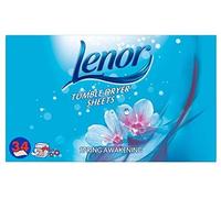 Lenor Fabric Tumble Dryer Sheets Spring Awakening, Helping Protect Your Clothes, 34 Sheets, Pack of 12