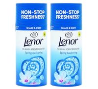 Lenor Laundry Perfume in-Wash Scent Booster 2 Packs x 155g - Spring Awakening Beads for Fresh Scented Laundry - Long Lasting Fragrance - Fabric Freshener - Up to 12 Weeks of Freshness