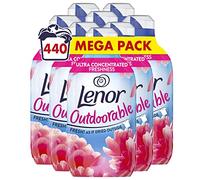 Lenor Outdoorable Fabric Conditioner, 440 Washes, 6.16 L (770 ml x 8), Pink Blossom, Ultra Concentrated, Outside Freshness Even When Drying Inside