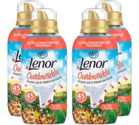 Lenor Outdoorable Fabric Conditioner, First Day of Spring, Ultra Concentrated, 45 Washes, 630ml, Pack of 4