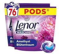LENOR Pods Colour Washing Capsules Detergent 76 Washes, Amethyst Flower Dream, Long Lasting Freshness and Extra Odour Repellent