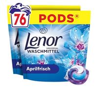 LENOR Pods Universal Washing Capsules Detergent 76 Washes, April Fresh, Long Lasting Freshness and Extra Odour Repellent