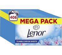 Lenor Tumble Dryer Sheets, 408 Sheets (34 x 12), Spring Awakening, Long lasting Freshness When Tumble Drying