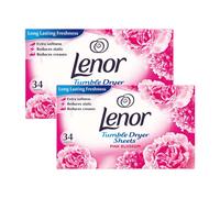 Lenor Tumble Dryer Sheets Pink Blossom 34 Pack x2