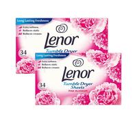 Lenor Tumble Dryer Sheets Pink Blossom 34 Pack x2
