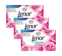 Lenor Tumble Dryer Sheets Pink Blossom 34 Pack x3