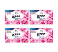 Lenor Tumble Dryer Sheets With Pink Blossom Scent 34 Sheets - Pack Of 4