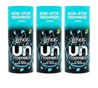 Lenor Unstoppables In-Wash Scent Booster 3 x 155g - Fresh Fragrance Beads for Laundry - Long-Lasting Fabric Freshener - Up to 12 Weeks of Scent in Storage - Clothes Scent Booster Beads