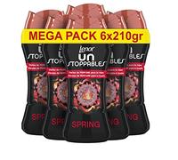 Lenor UnstoppAbles Perfume Beads for Clothes, 90 Washes (6 x 210 g), Spring Fragrance