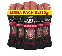 Lenor UnstoppAbles Perfume Beads for Clothes, 90 Washes (6 x 210 g), Spring Fragrance