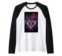 Lenormand Heart Love Oracle Art Design Raglan Baseball Tee